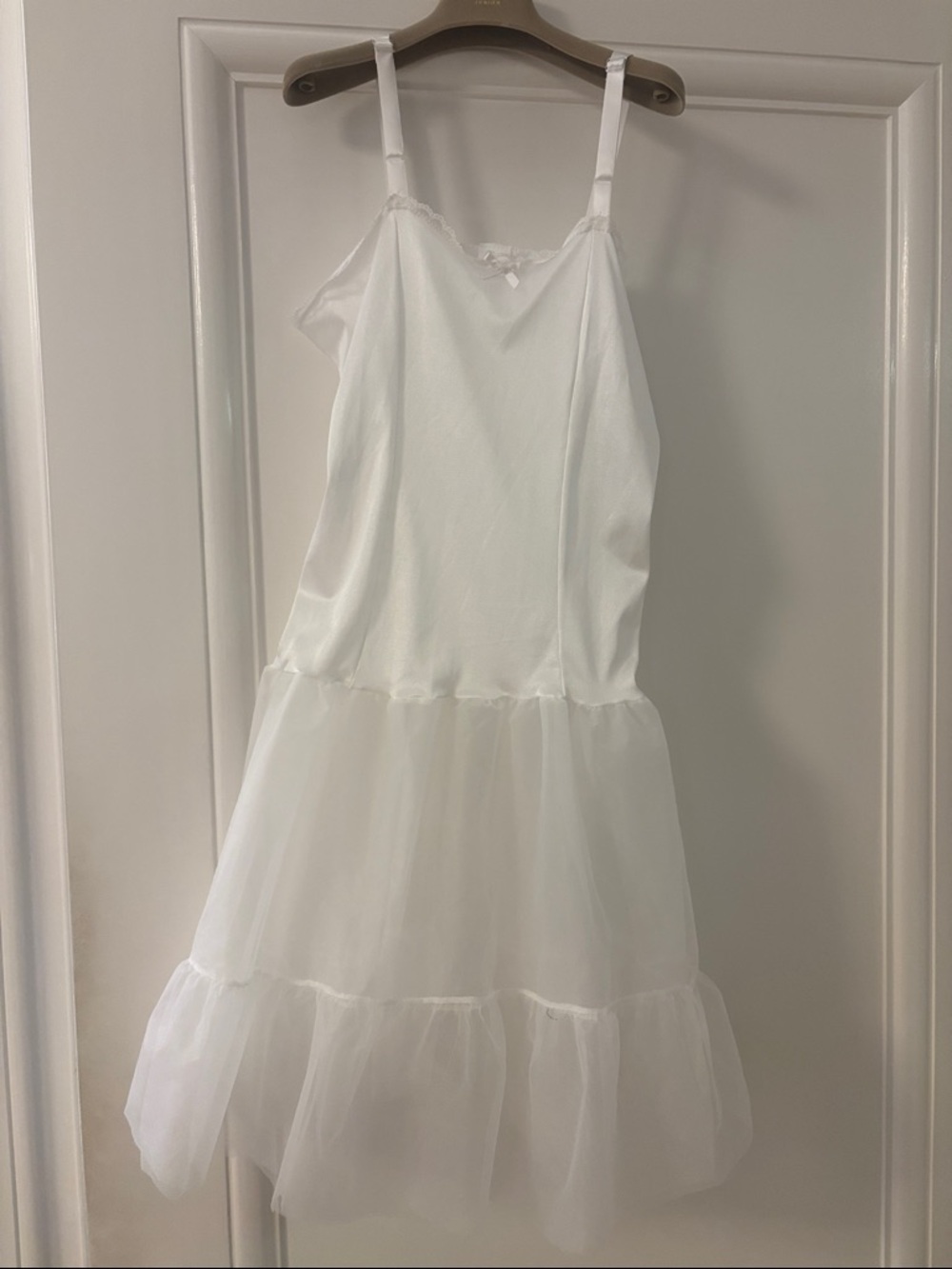 Crinoline - White Sheer Tiered Slip